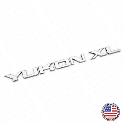 GMC YUKON XL Liftgate / Door Letter Nameplate Emblem SUV HD Badge Sport Chrome - Image 1 of 4