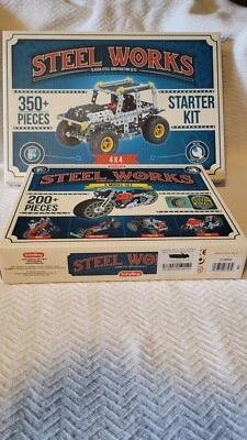 Schylling Steel Works Construction Sets 4 x 4 Starter Kit  & 5 Model Set NIB's - Image 1 of 4