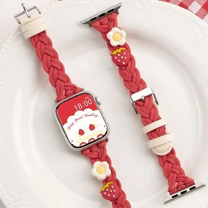 GeekShark Bands for Apple Watch Adjustable Replacement Watch Strap Strawberry - Picture 1 of 12