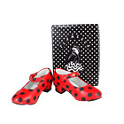 Flamenca Kids Girls Dancing Shoes Euro 24 Infant Size 7 UK, Red & Black Tap Heel