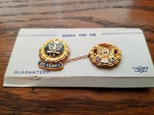 FOE Fraternal Order Eagles 20 Year Double Pin, New - Bild 1 von 3