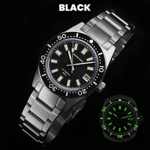 SEESTERN Vintage 62MAS, V3, Black, NH35, Sapphire, Lume,Diver, Bracelet + Rubber - Picture 1 of 16
