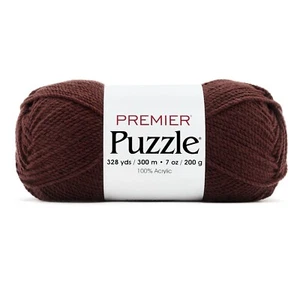 Premier Puzzle Solids Yarn-Brown - 3 Pack - Picture 1 of 1