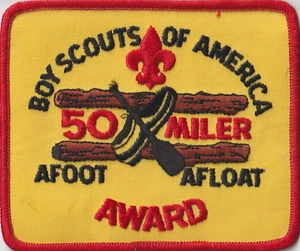 BSA 50 Mile AFoot AFloat Award Patch Red Bdr (AR2950) - Picture 1 of 1