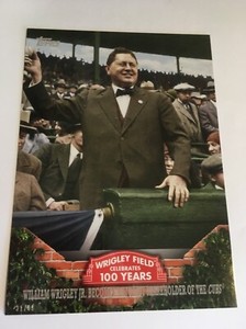2016 Topps Jumbo 5x7 100 Years of Wrigley William Wrigley Jr. WRIG18 #’d 31/99