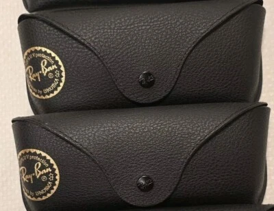 Lot Of 2 Black Ray Ban Leather Pouch  Soft Sunglasses Case w/ Cleaning Cloth - Image 1 of 3