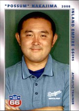 2008 Inland Empire 66ers Grandstand #19 Possum Nakajima Trainer Baseball Card