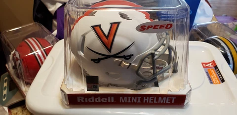 VIRGINIA CAVALIERS WHITE  REPLICA MINI HELMET NCAA RIDDELL Cover