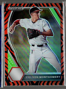 2021 Panini Prizm Draft Picks Prizms Tiger Stripes #22 Colson Montgomery /99