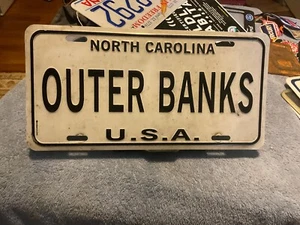 Metal Booster License Plate Outer Banks North Carolina NC Rustic - Picture 1 of 3