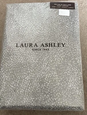 Laura Ashley Alnwick Steel Eyelet Fully Lined Curtains 88x72” 223x183cm - Image 1 of 4