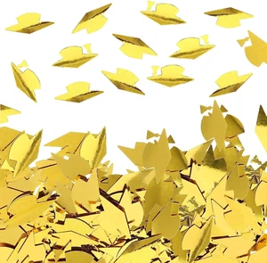 Graduation Decorations Class of 2024 - Gloden Cap Confetti, about 200 Pcs per Pa - Picture 1 of 5