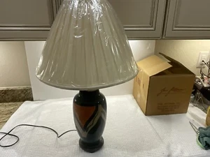 1994 Gail Pittman/vintage/ 23 “ Tall Lamp / Green Azalea/ Rare - Picture 1 of 14