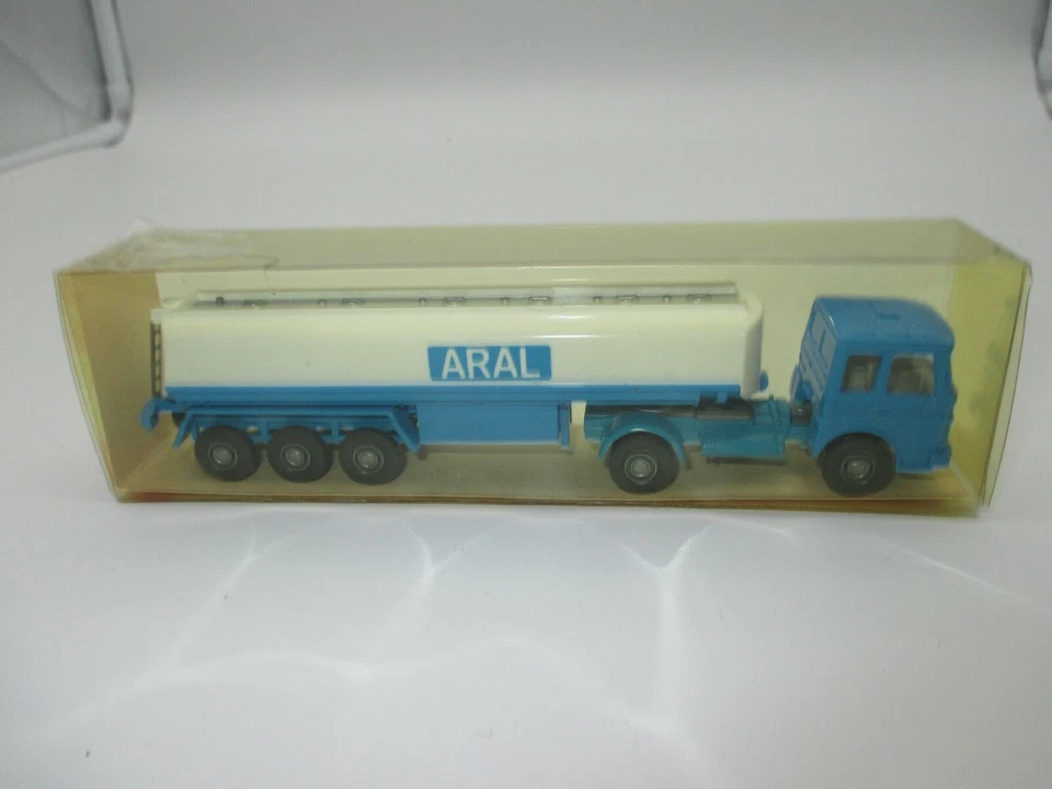 Wiking: MAN Rimorchio Con Motore "Aral" Telaio Blu Adriatico, GK 80112B (SSK36) - Immagine 1 di 1