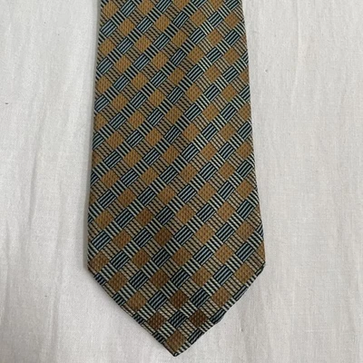 Barneys New York Geometric Silk Tie, Made In Italy, 100% Silk, Beautiful! Foto 1 de 2