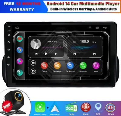 9" Android14 Autoradio Für Fiat Panda 2013-2020 BT Navigation Touchscreen Video - Bild 1 von 4