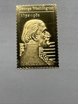 Lote Mixto de Estampillas de Estados Unidos Una Hoja de Oro Estampilla de George Washington. Foto 1 de 4