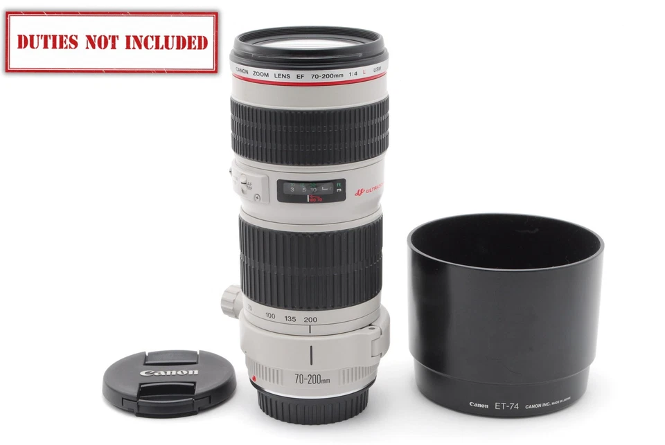 [ESTADO PERFEITO] Lente Canon EF 70-200mm f/4 L USM zoom telefoto AF do Japão - Imagem 1 de 4