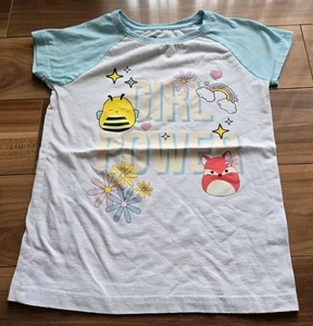 Squishmallows S graphic tee shirt top girl power fox bee raglan - Picture 1 of 6