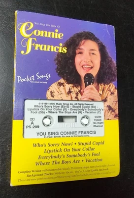Connie Francis Cassette, Pocket Songs YOU Sing the hits, Good for Karaoke night Foto 1 de 3