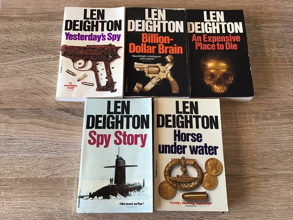 Len Deighton Small Paperback Books x 5 Spy Story Yesterday’s Spy Crime Thriller - image 1 of 4
