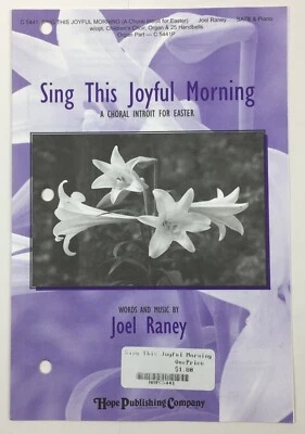 Sing This Joyful Morning SATB Choral Introit Piano Sheet Music Joel Raney Easter - Image 1 of 4