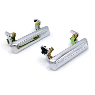 Pair Chrome Outer Door Handle For Nissan Datsun 620 Pickup Truck 1972 - 1979 Foto 1 de 4