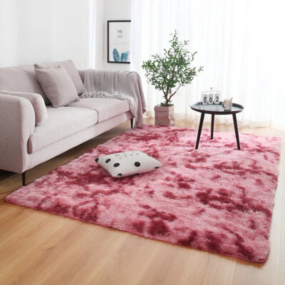 Faux Fur Sheepskin Fluffy Area Rugs Round Shaggy Carpet For Bedroom Living room - Image 1 of 4