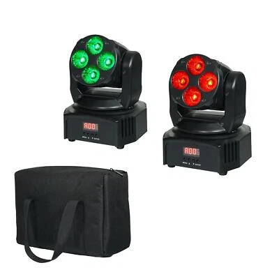2 x Equinox Fusion 40 Moving Heads DJ Disco 5 x 9w RGBW With Carry Bag DJ - Image 1 of 4