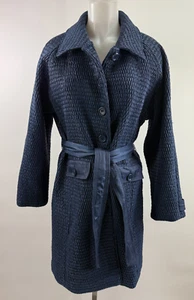 Abrigo LAURENT acolchado azul marino PATTY KIM NUEVO CON ETIQUETAS $325 talla XL - estilo # FE23-18 - Imagen 1 de 5