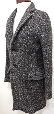 Abrigo M para mujer JOURNAL STANDARD - Branigan Weavers irlandés LANA ALPACA gris VEUC * Foto 1 de 4