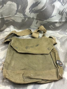 Original WW2 British Army Soldiers Gas Mask Bag - Wartime Dated - Picture 1 of 16