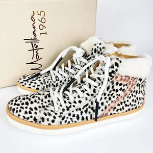 Montelliana 1965 SANDY High Top Sneaker Boots Cow Spot Calf Fur Hair MADE ITALY - Picture 1 of 12