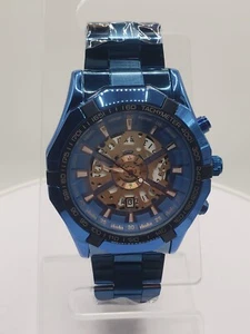 Markenlos Edelstahl Blau Herrenuhr #2 - Bild 1 von 9