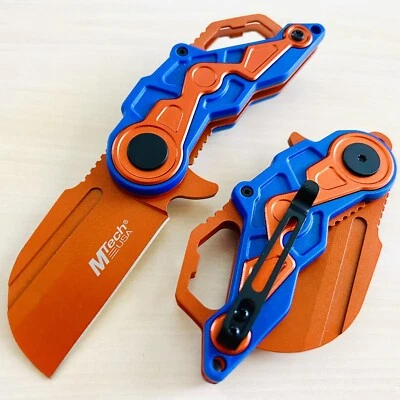 6” Orange Tactical Spring Assisted Open Blade Folding Pocket Knife Hunting Knife - Image 1 of 4