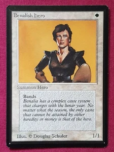 Magic The Gathering BETA BENALISH HERO white card MTG - Picture 1 of 2