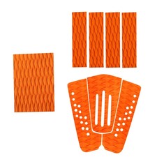 8 Pieces Orange EVA Surfboard Surf Skimboard Traction Pad Bar Grip Tail Pads