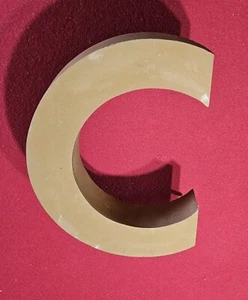 10 Inches Tall Solid Cast Aluminum Metal Letter "C" Industrial Alphabet Sign - Picture 1 of 5