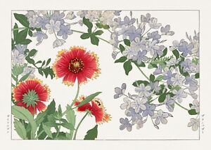 12045.Decoration Poster.Room wall.Home floral Asian design art.Japanese flowers