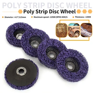 2/5Pcs 115mm Poly Strip Disc Wheel Rust Remover Cleaning Tools For Angle Grinder - Bild 1 von 14