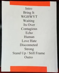 TRAPT - ORIGINAL 8.5 X 11 CONCERT STAGE USED SETLIST FROM FALLS CHURCH 09/19/16 - Picture 1 of 2