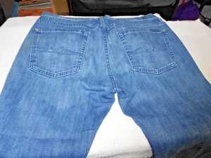 Mens 7 FOR ALL MANKIND STANDARD STRETCH BLUE denim jeans 35 x 28 (Actual)   USA - Picture 1 of 3