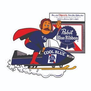 Calcomanía/pegatina para parachoques azul frío cinta azul pabst - Imagen 1 de 2