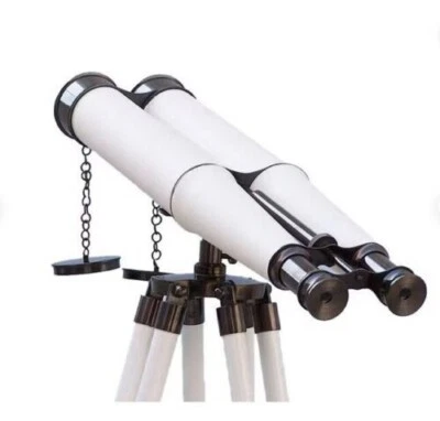 Brass Binocular With Stand Working Telescope Maritime Binocular For Hunting Gift - Image 1 of 4