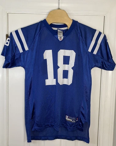 Reebok Mens NFL Indianapolis Colts Jersey- XL Fits Like An Large Manning #18 Cover