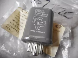 POTTER + BRUMFIELD RELAY 3PDT 10AMP 120VAC HERMETICALLY SEALED -- KR-14AGE-120 - Picture 1 of 3
