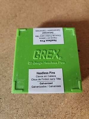 GREX POWER TOOLS GREX 23 Gauge Headless Pins 1" Galvanized- Pack Of 10,000
