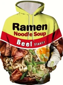 Ramen Noodle Soup Hoodie Large Beef Flavor - Picture 1 of 6