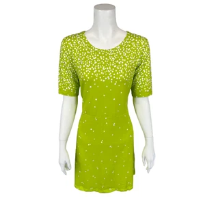 Isaac Mizrahi Women Scattered Engineered Dot Fit and Flare Knit Dress Small Size - Picture 1 of 2