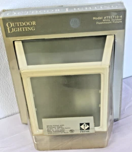 Vintage TSI Prime Outdoor Lighting White Flush Mount Fixture T51710-4 - Picture 1 of 10